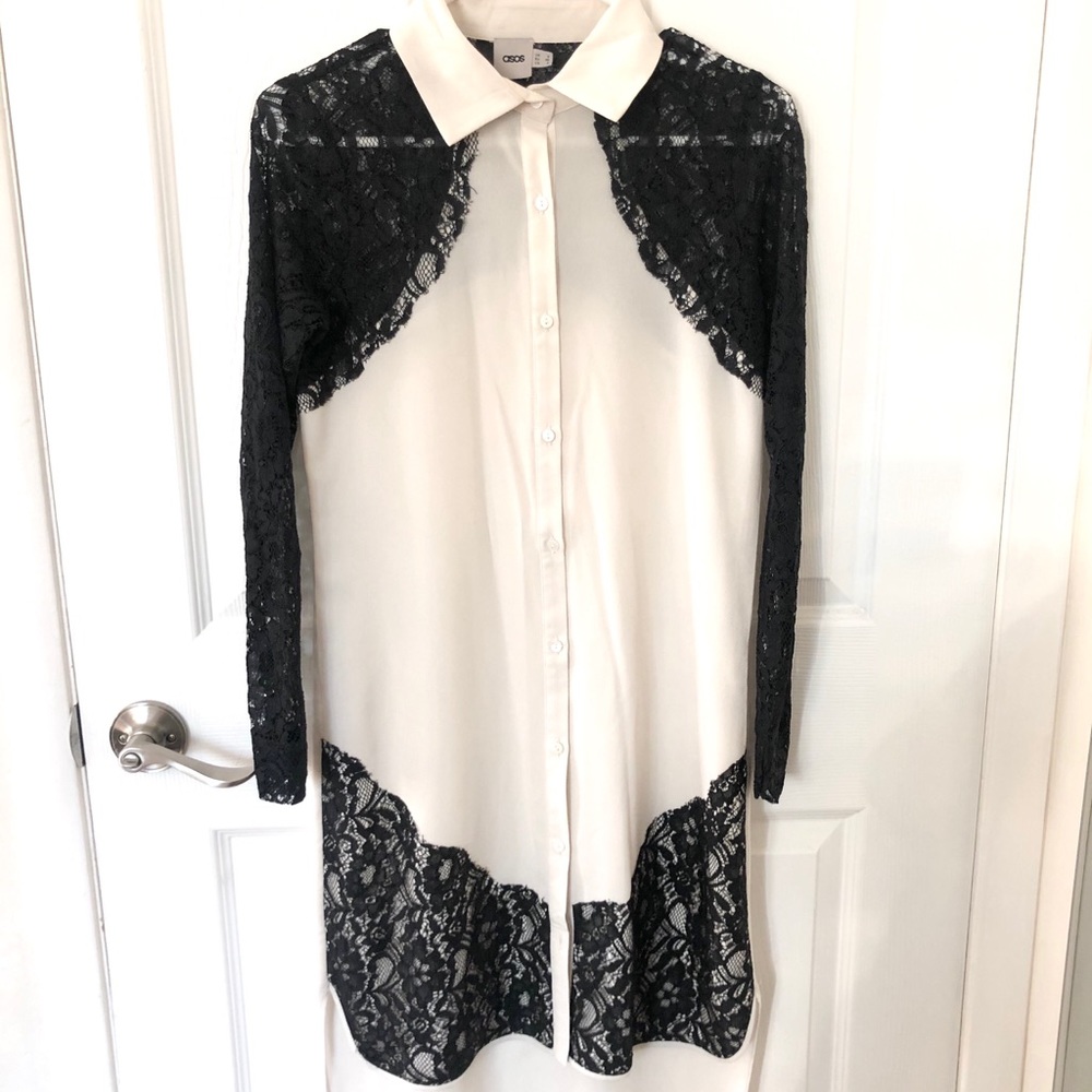 Black & White ASOS lace tunic